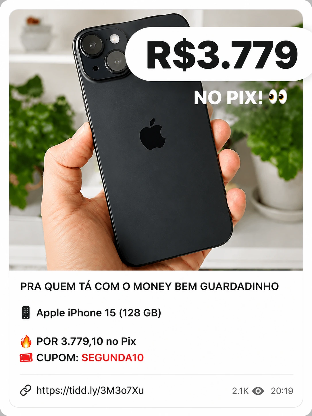 Oferta de kit Natura Tododia postada no Grupo VIP