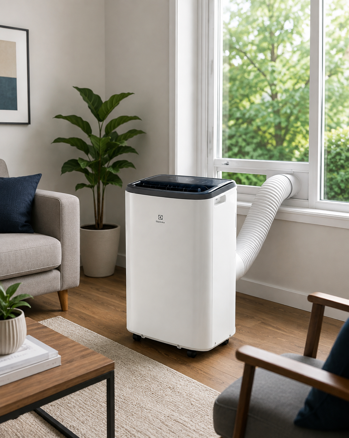 Ar-condicionado portátil Electrolux SP12F instalado em ambiente residencial